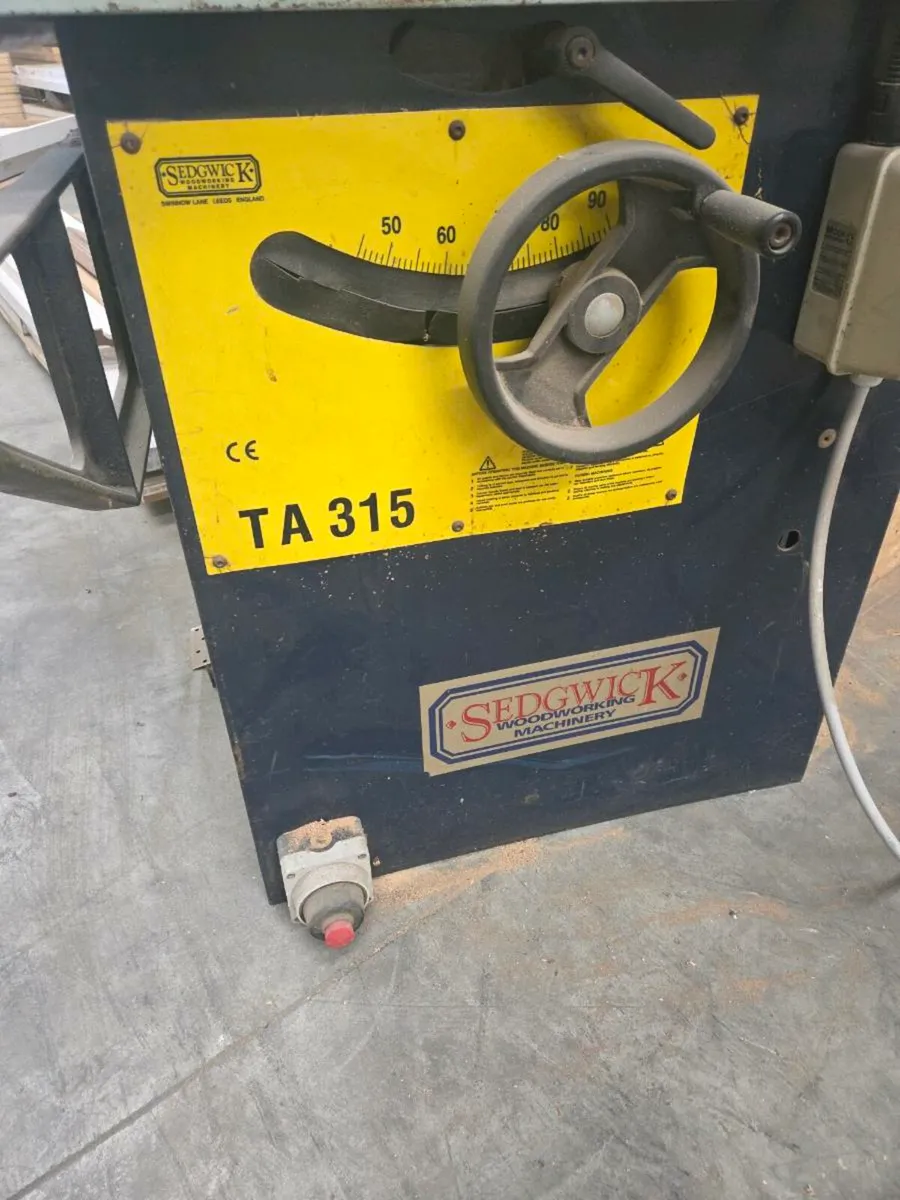 Sedgwick TA315 sliding table saw 4hp