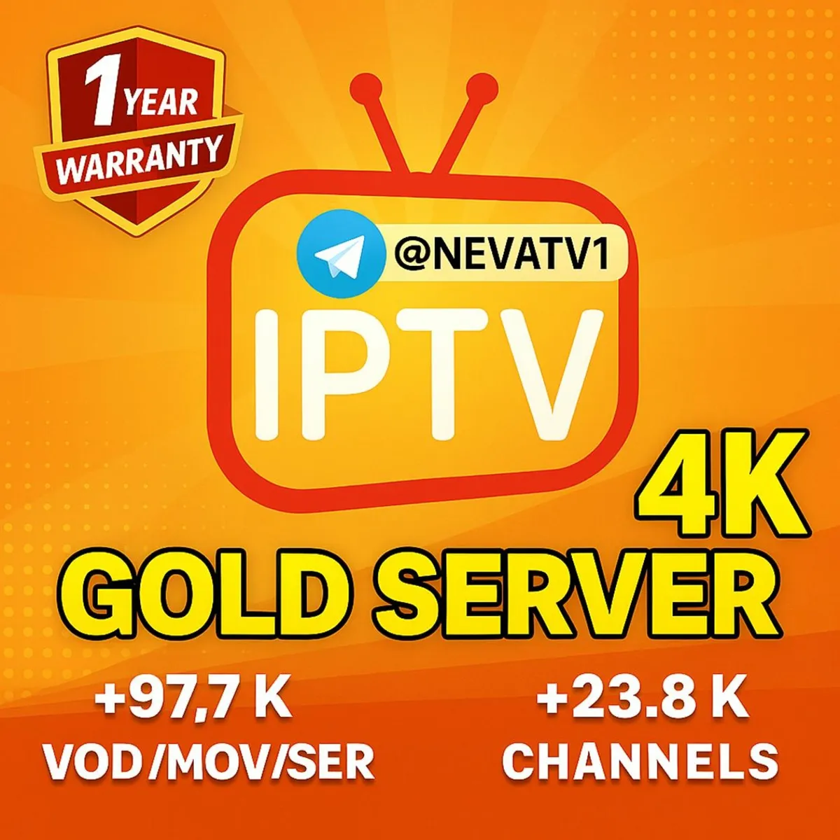 IP-TV Best Server 4K (All Devices) - 1 year