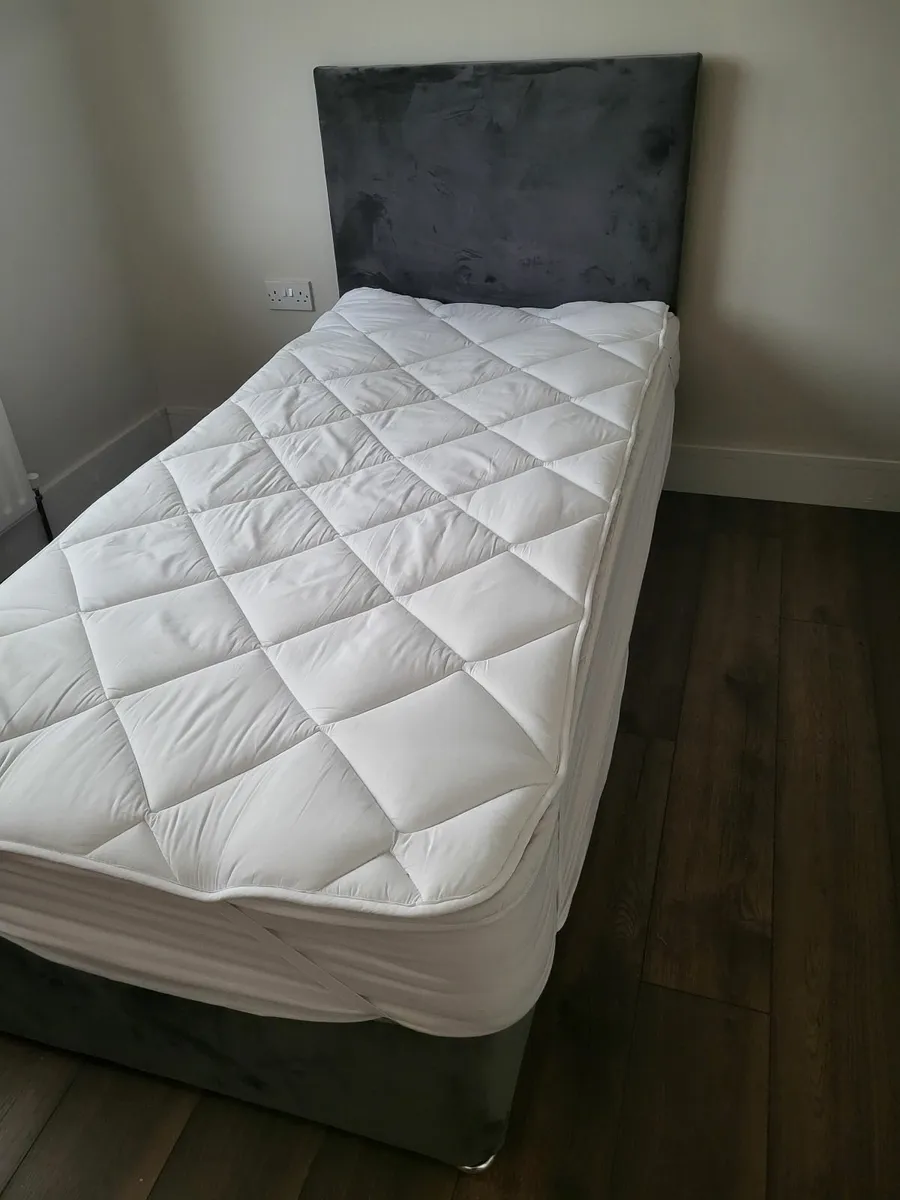 Single Bed Divan Base with Mattress - Image 3