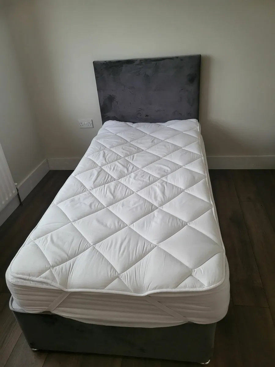 Single Bed Divan Base with Mattress - Image 2