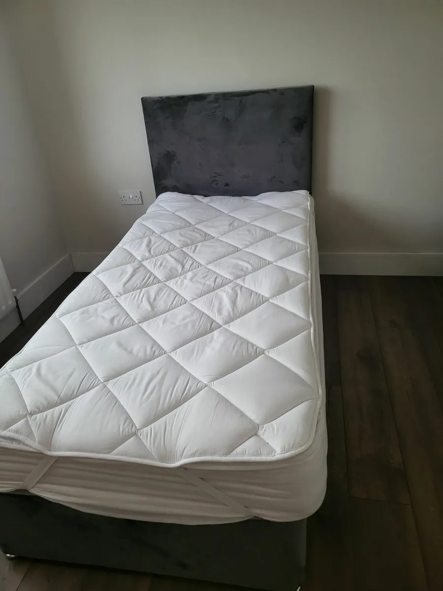 Single Bed Divan Base with Mattress - Image 1