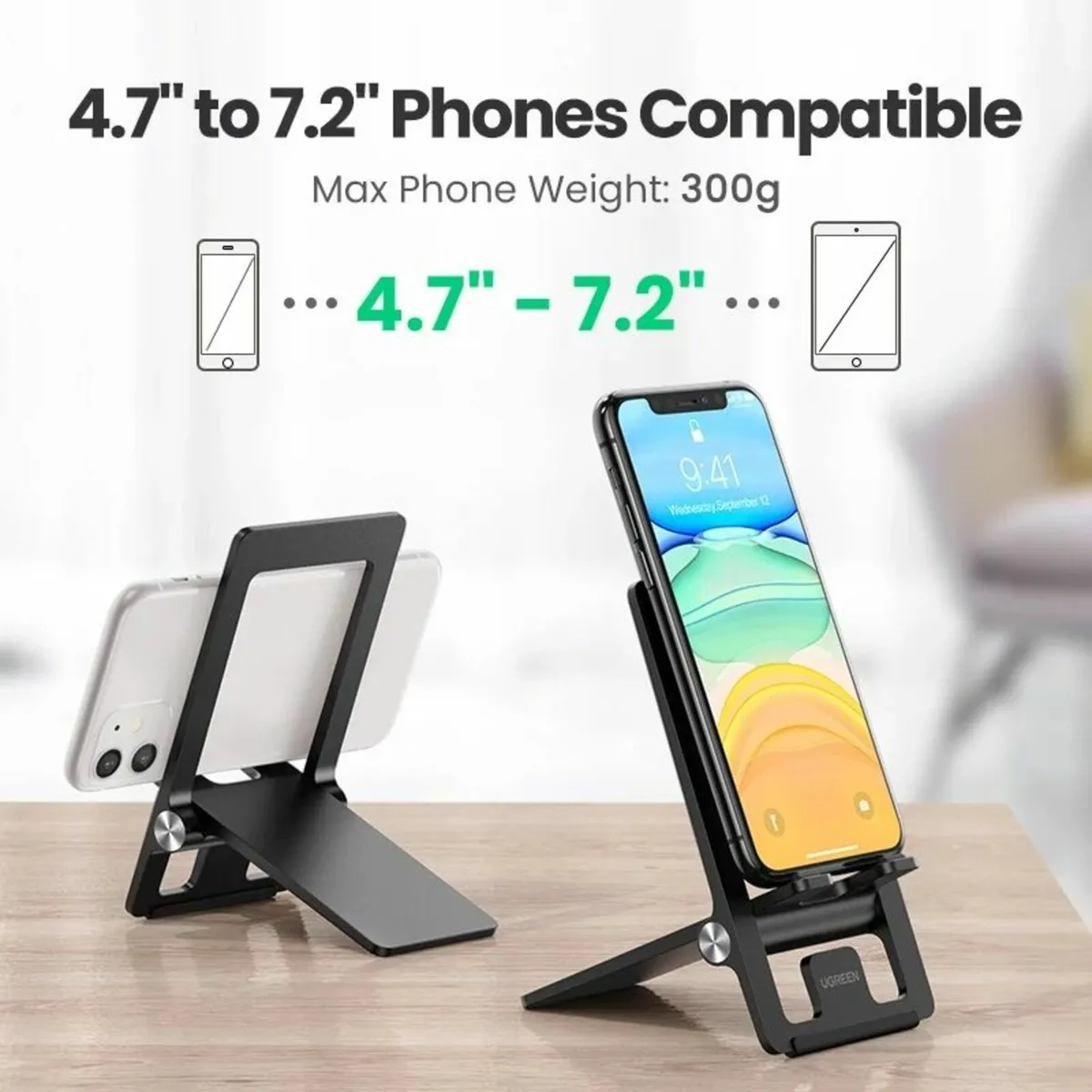 📱 UGREEN Phone Stand with Cable Support – Sturdy - Image 1