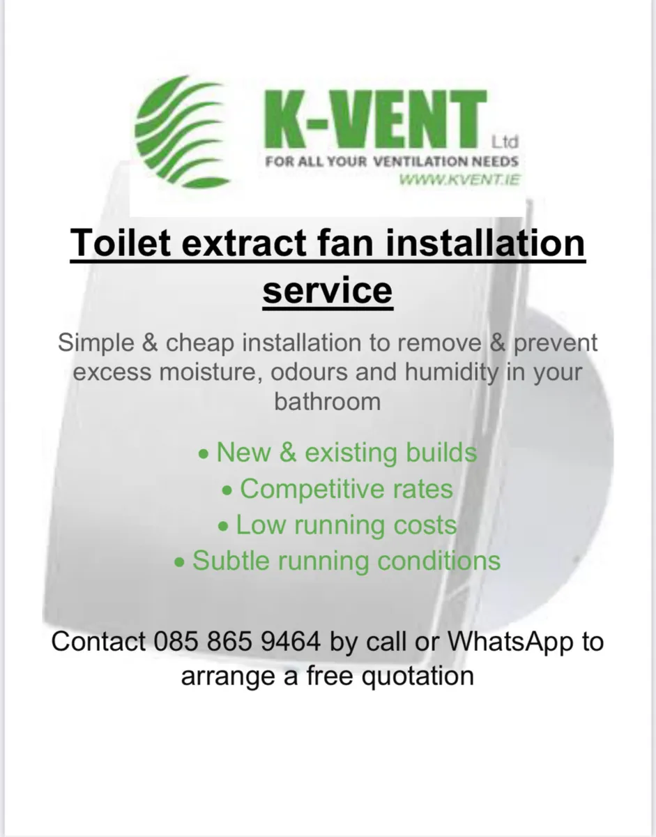 Toilet/kitchen extract fan