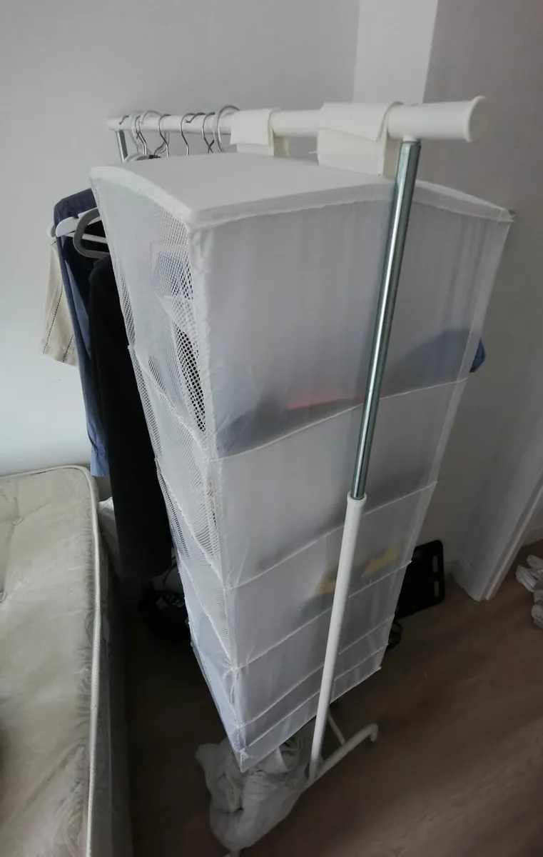 Cloth rack and storage compartments (IKEA) - Image 1