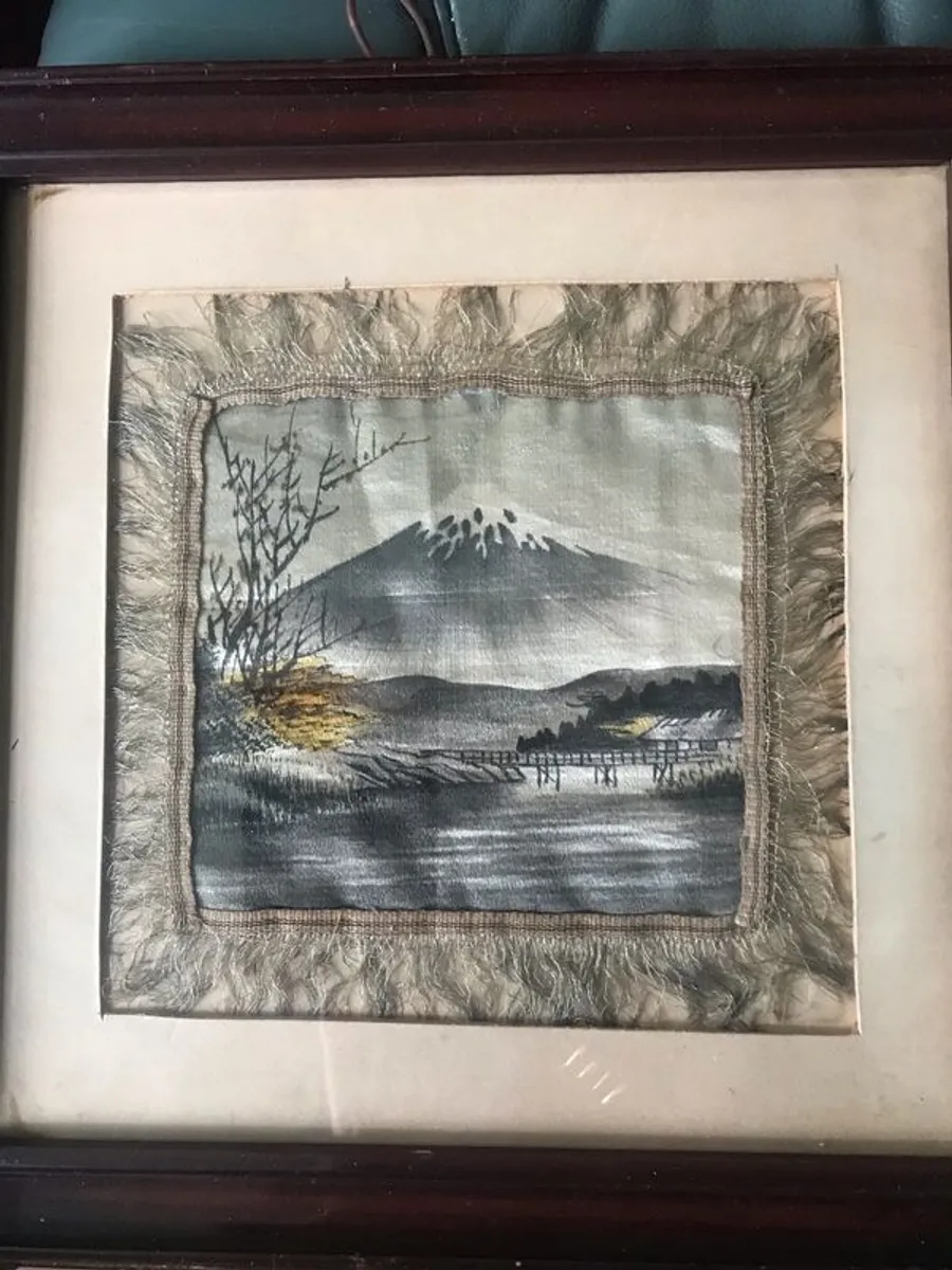 Framed vintage Japanese cushion covers - Image 1