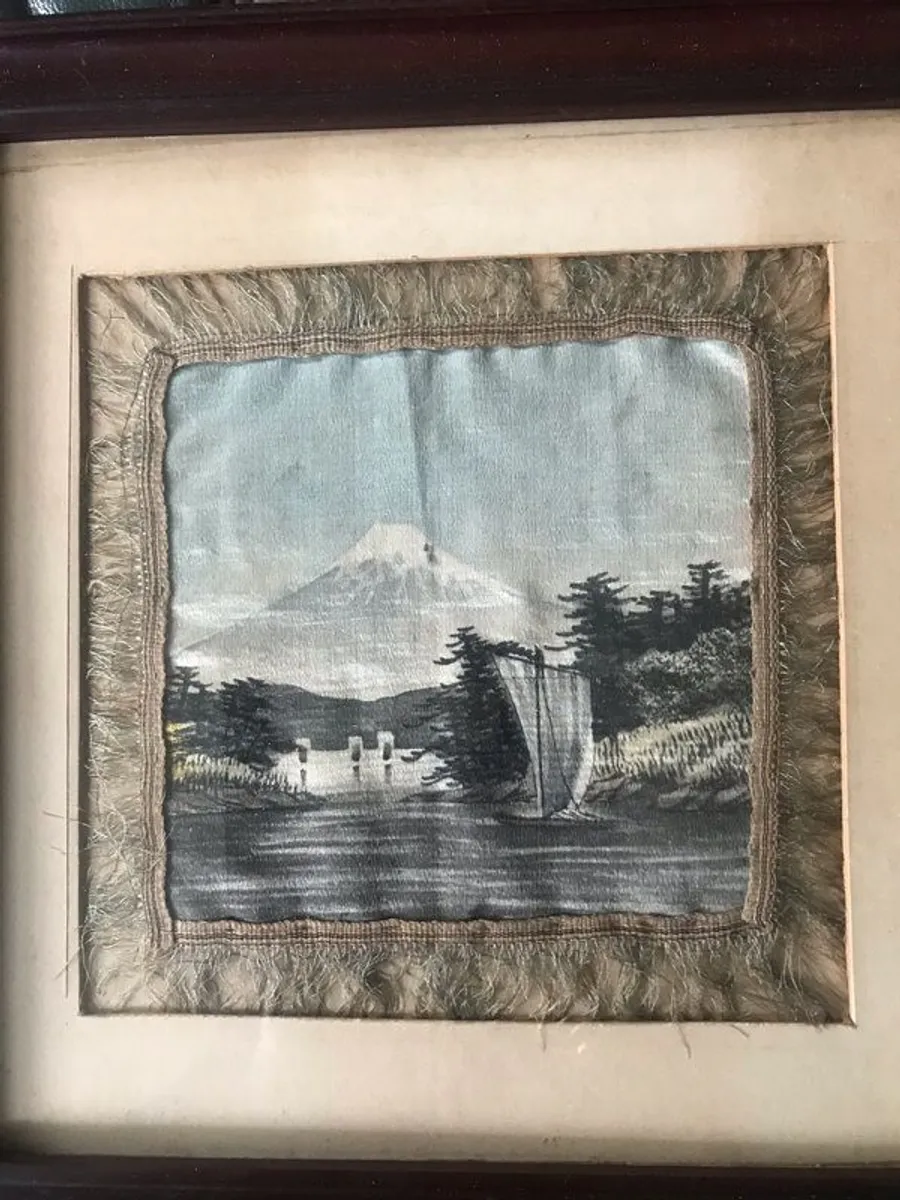 Framed vintage Japanese cushion covers - Image 2