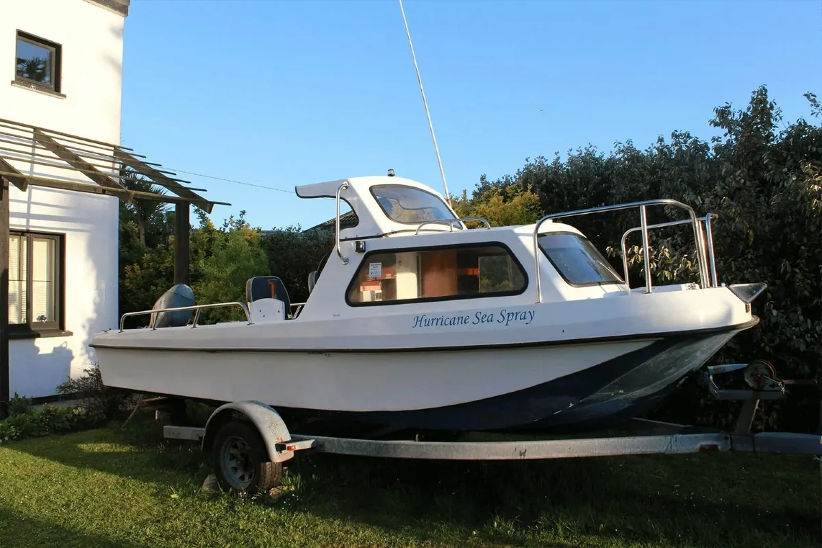 19 foot fibreglass sea-fishing boat for sale - Image 1