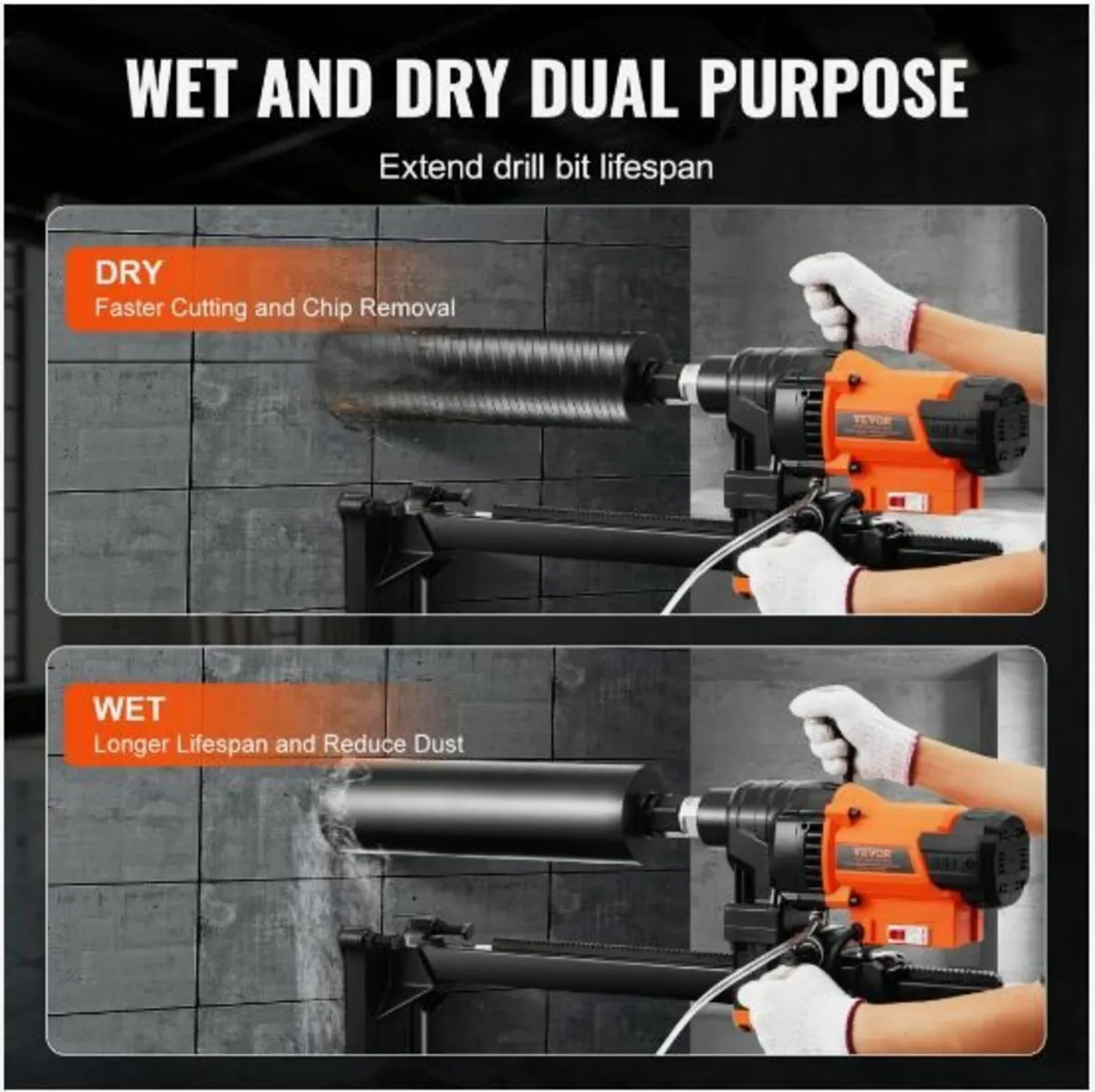 Core Drill Machine 0.8-9.8in Dia 3200W - Image 2