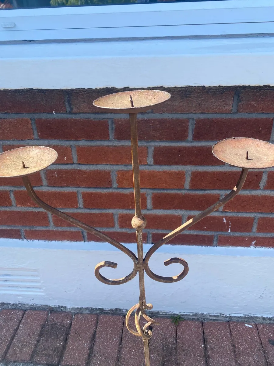 Lovely Garden wrought iron Candelabra - Image 3