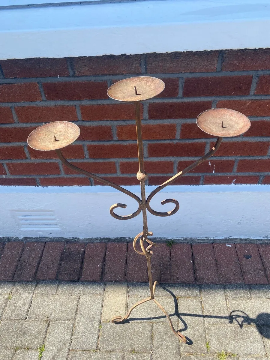 Lovely Garden wrought iron Candelabra - Image 1