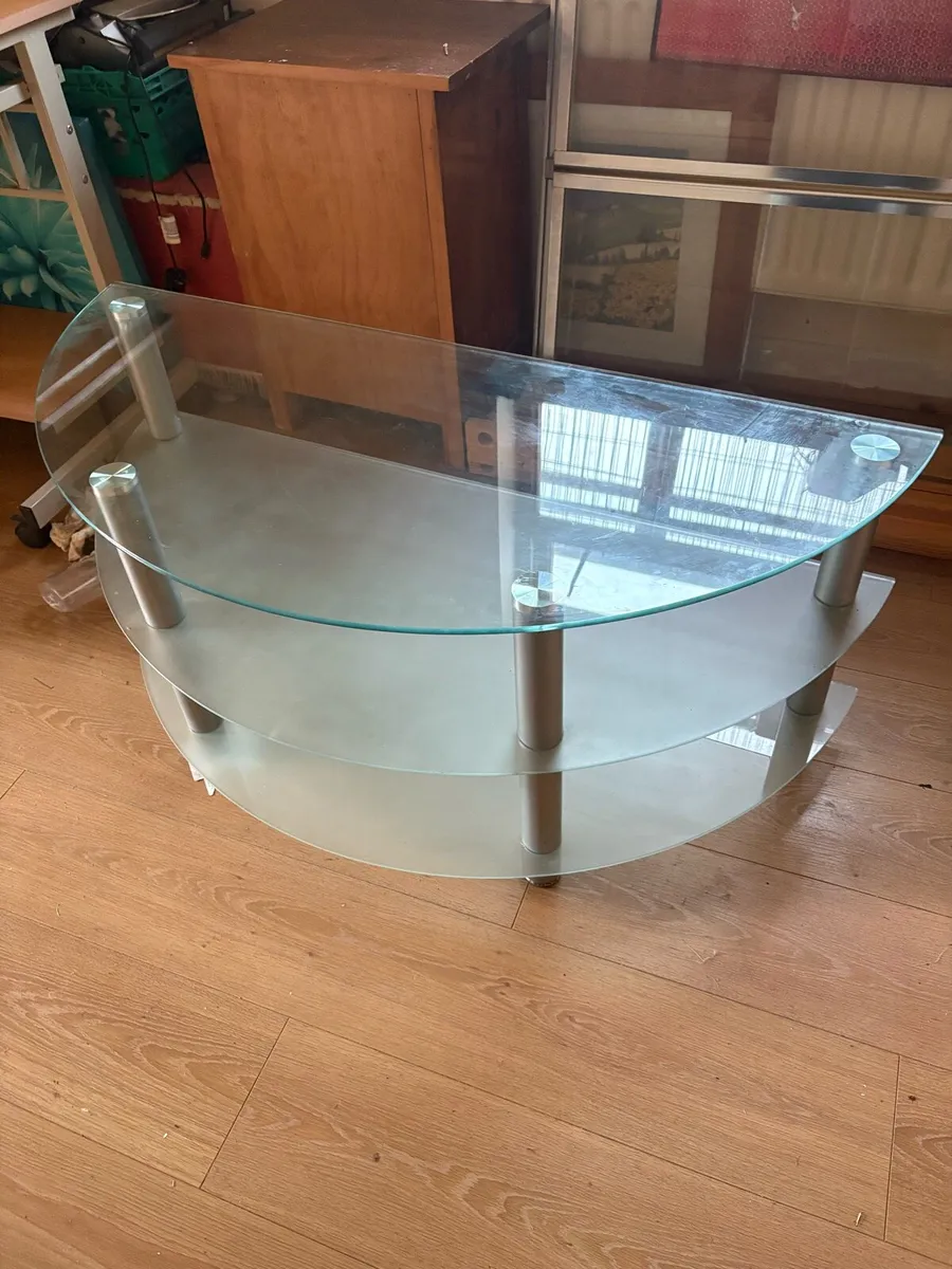 glass tv stand - Image 1