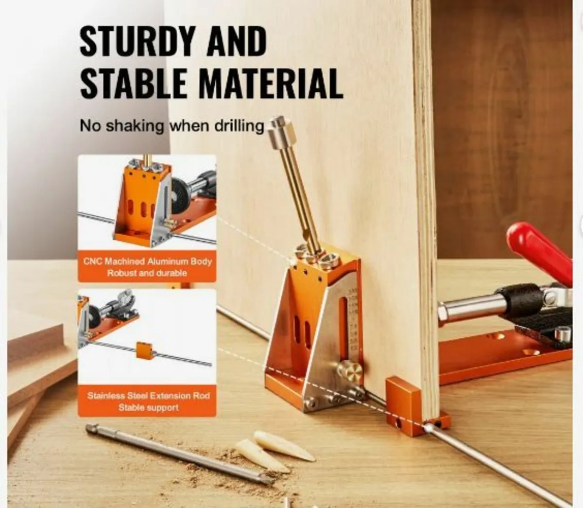 Pocket Hole Jig Kit, 34 Pcs Pocket Hole - Image 3