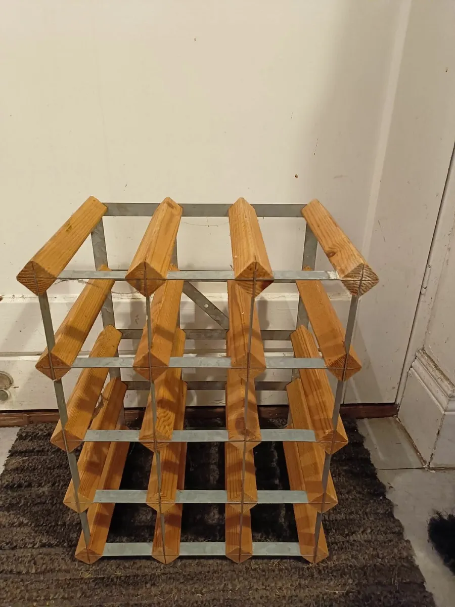 Pine wine rack