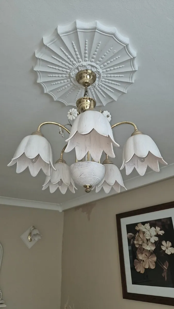 Fireplace,electric fire,mirror,light fittings - Image 3