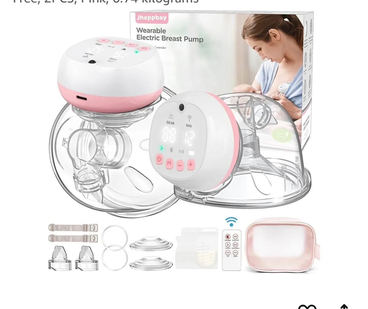 Breast pump- wearable electric