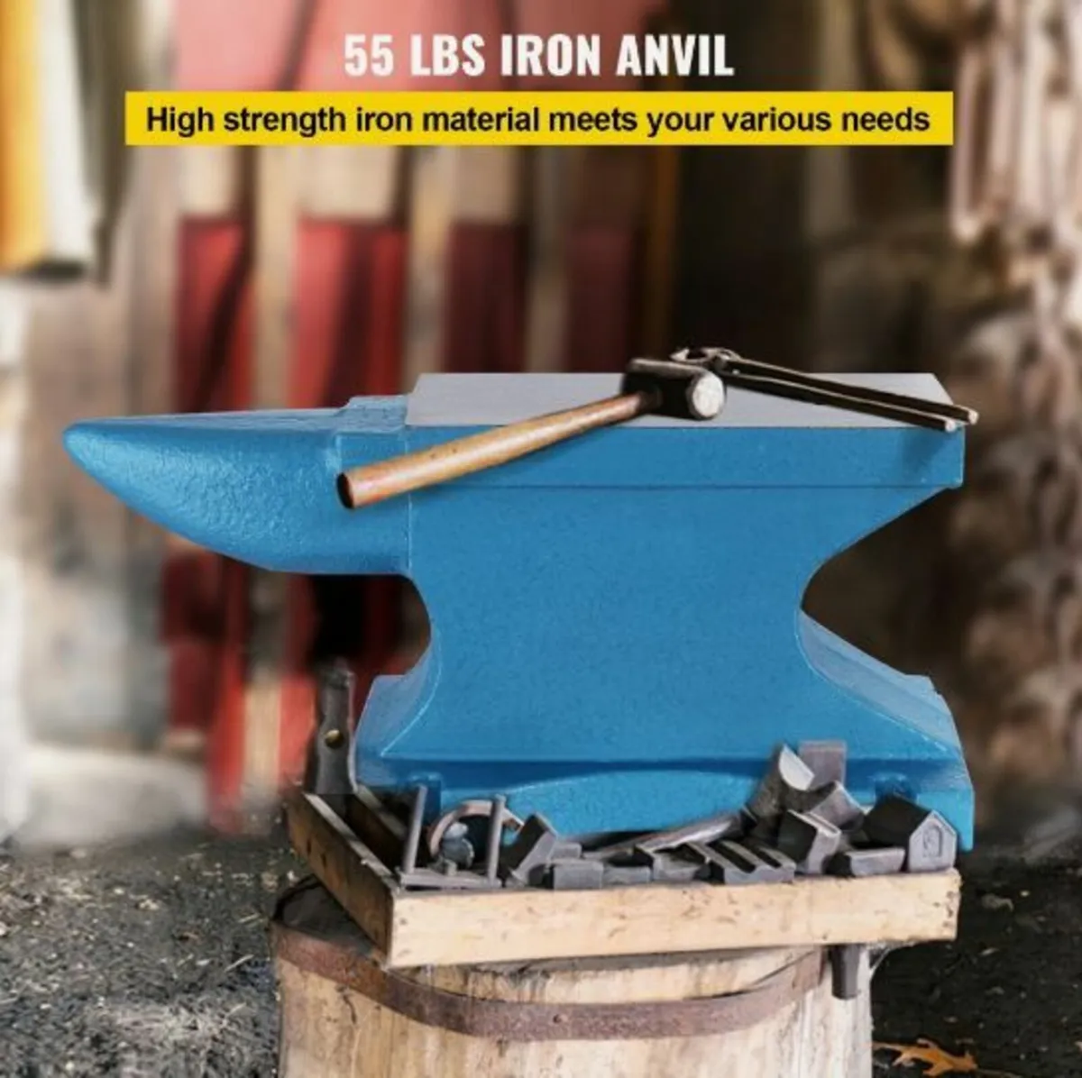 Single Horn Anvil 55 Lbs / 25.4 Kg Cast Iron - Image 3