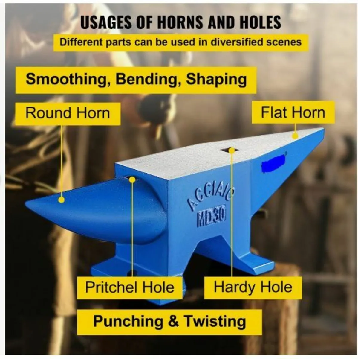 Pro Horn Anvil 30KG/66.1LBS Weight Steel - Image 3