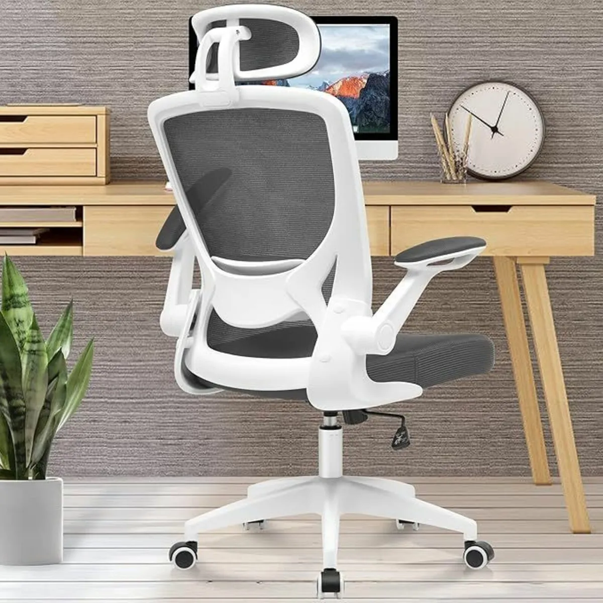 Ergonomic Office Chair, Breathable Desk Chair Gray - Image 1