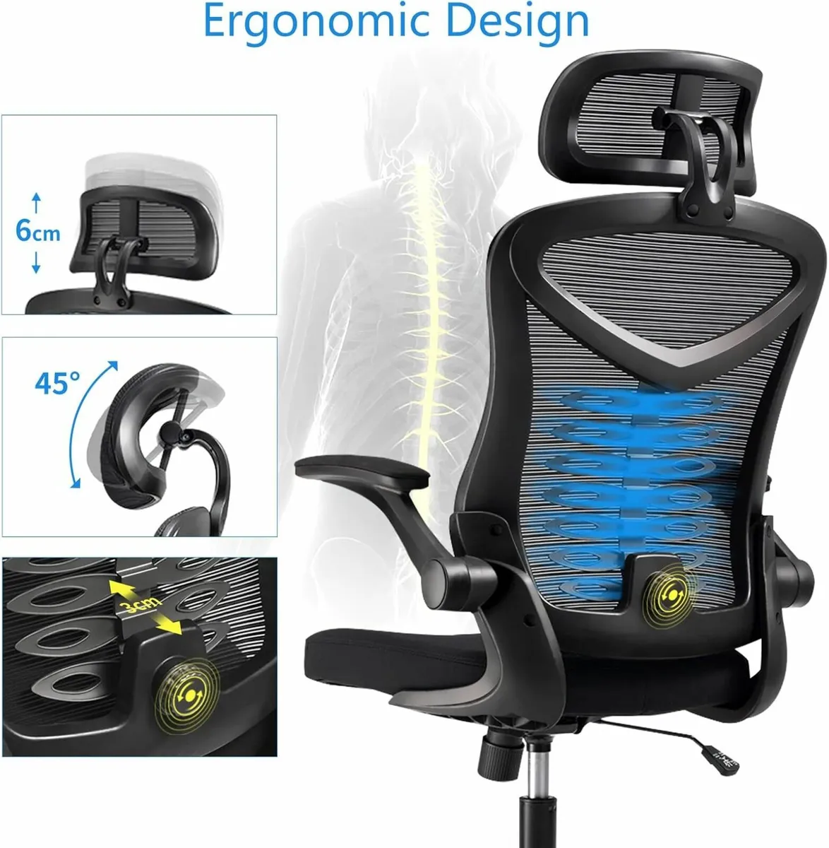 Ergonomic Office Chair Computer Chair Adjustable - Image 2