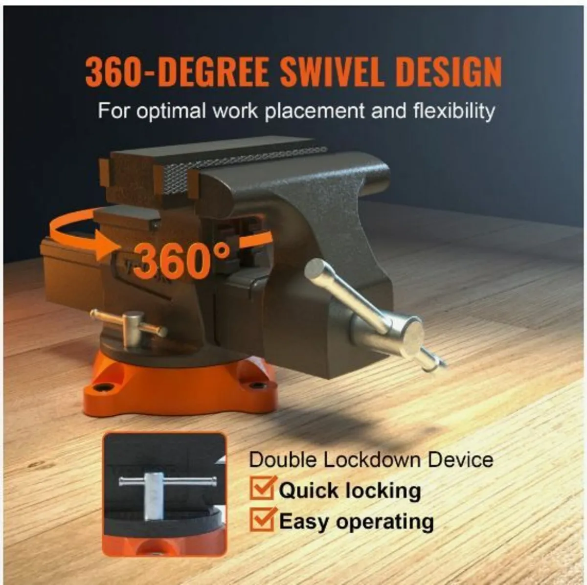 Bench Vise, 6.5" Jaw Width 6.5 - Image 1