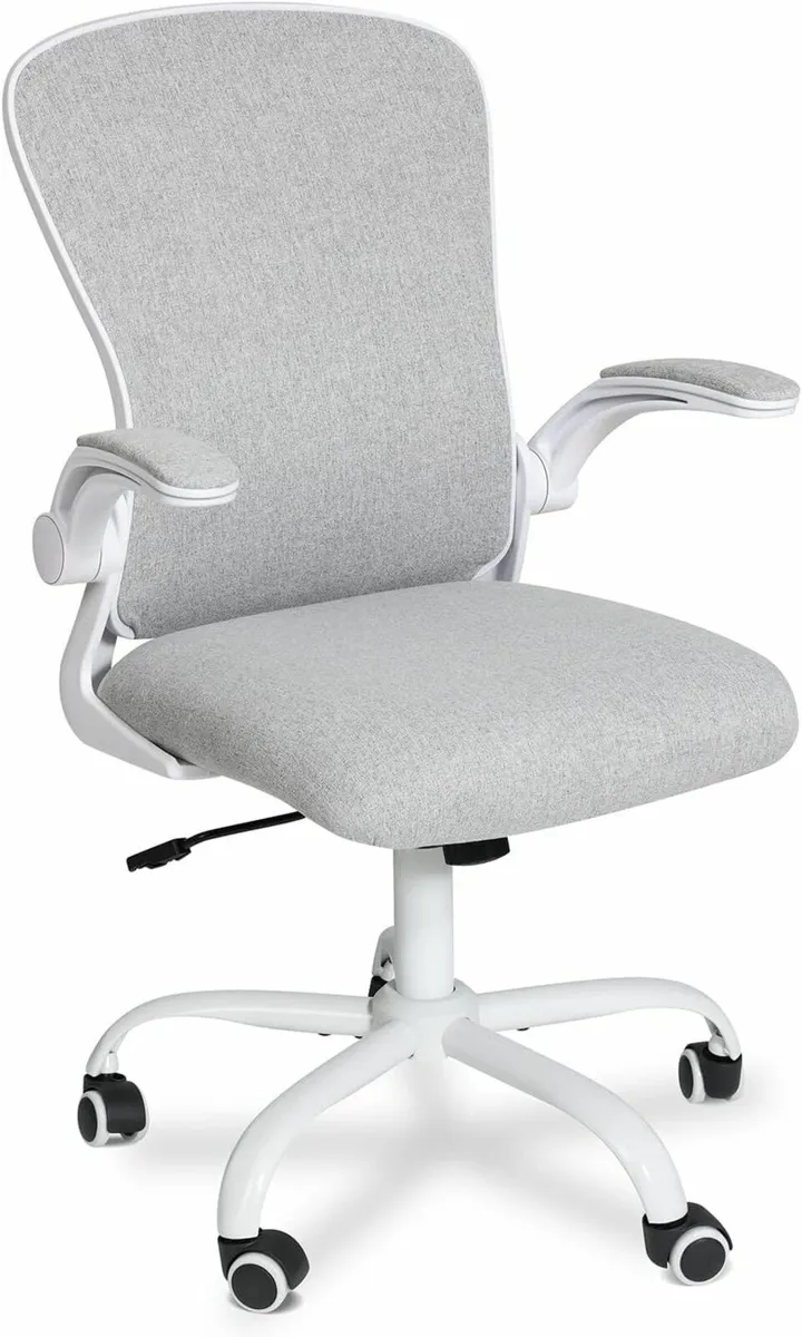 Ergonomic Desk Chair Flip-up Armrest Mesh Grey - Image 1