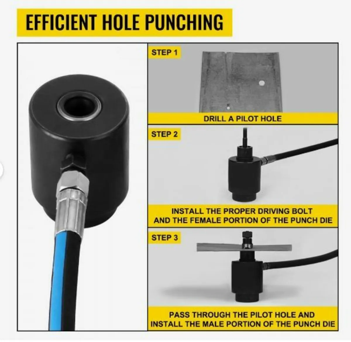 6 Die 10 Ton Hydraulic Knockout Punch - Image 3