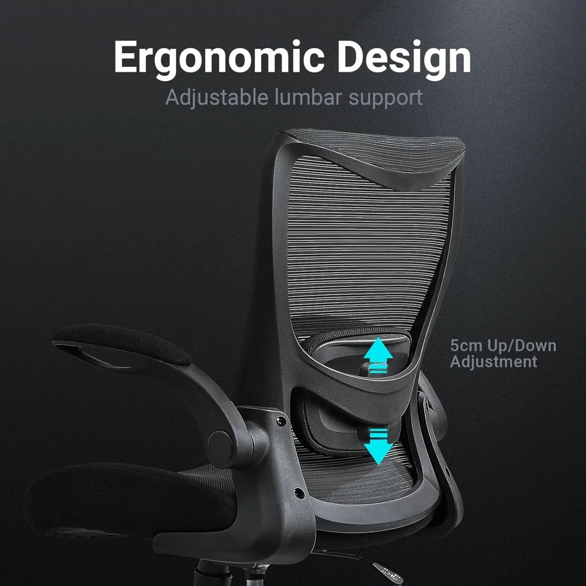Office Chair Flip-up Armrests, Ergonomic Chair - Image 4