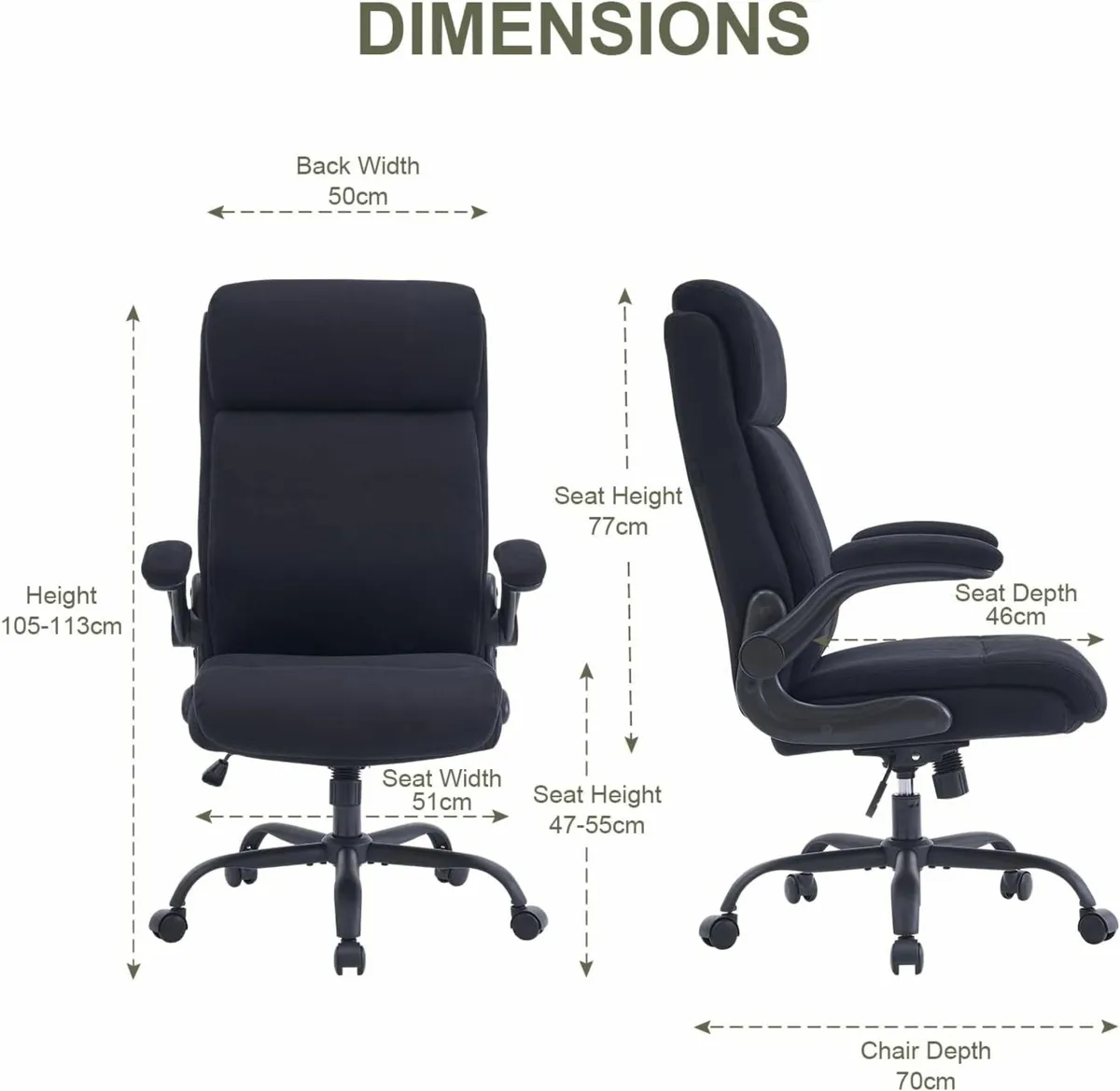 Ergonomic Office Chair Home Computer Desk - Image 4