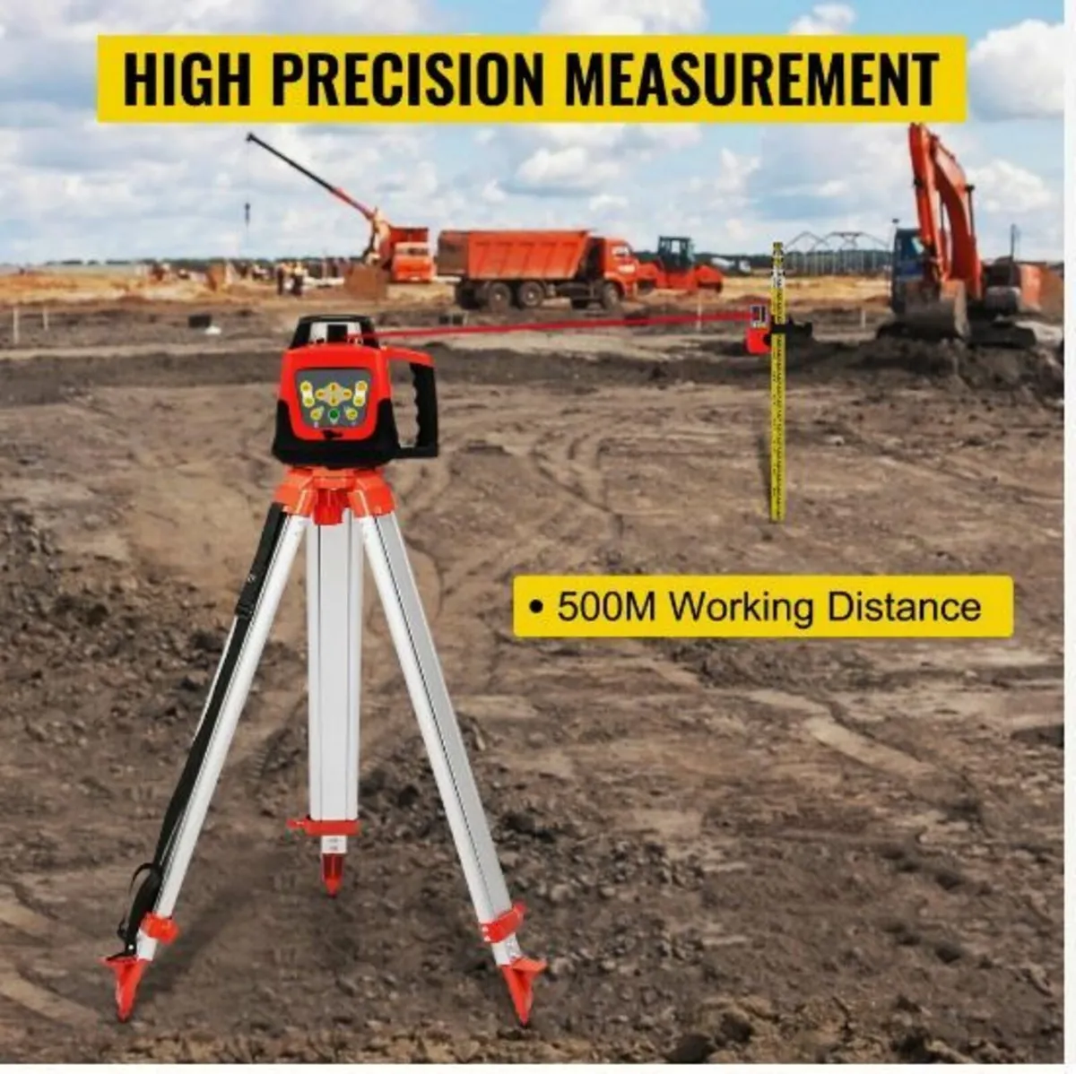 Red Rotary Laser Level Self Leveling Measuring - Image 2