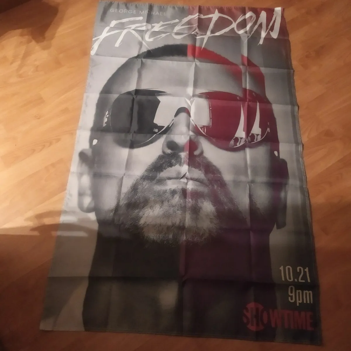 George Michael freedom poster.   Cloth. Rare