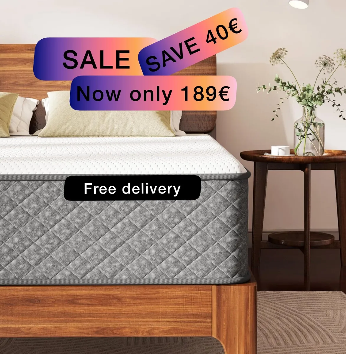 10 Inch Double Mattress, 7-Zone 3ft Hybrid Double - Image 1