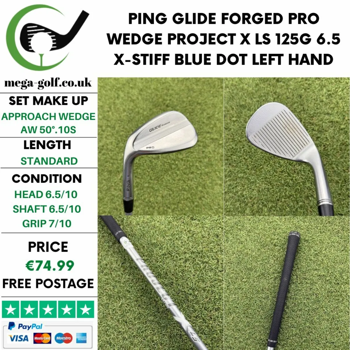 PING GLIDE FORGED PRO WEDGE AW 50°.10S / X-STIFF - Image 1