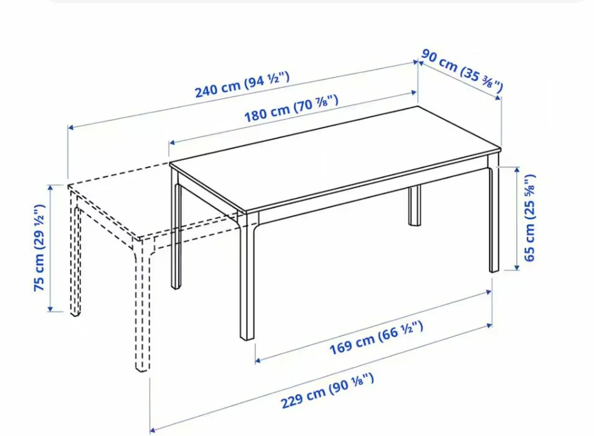 IKEA EKEDALEN Extendable table, oak - Image 1