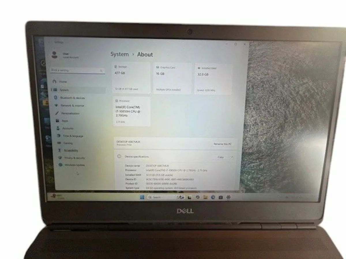 Dell Precision 7550 32GB Ram RTX 5000 Graphics - Image 4
