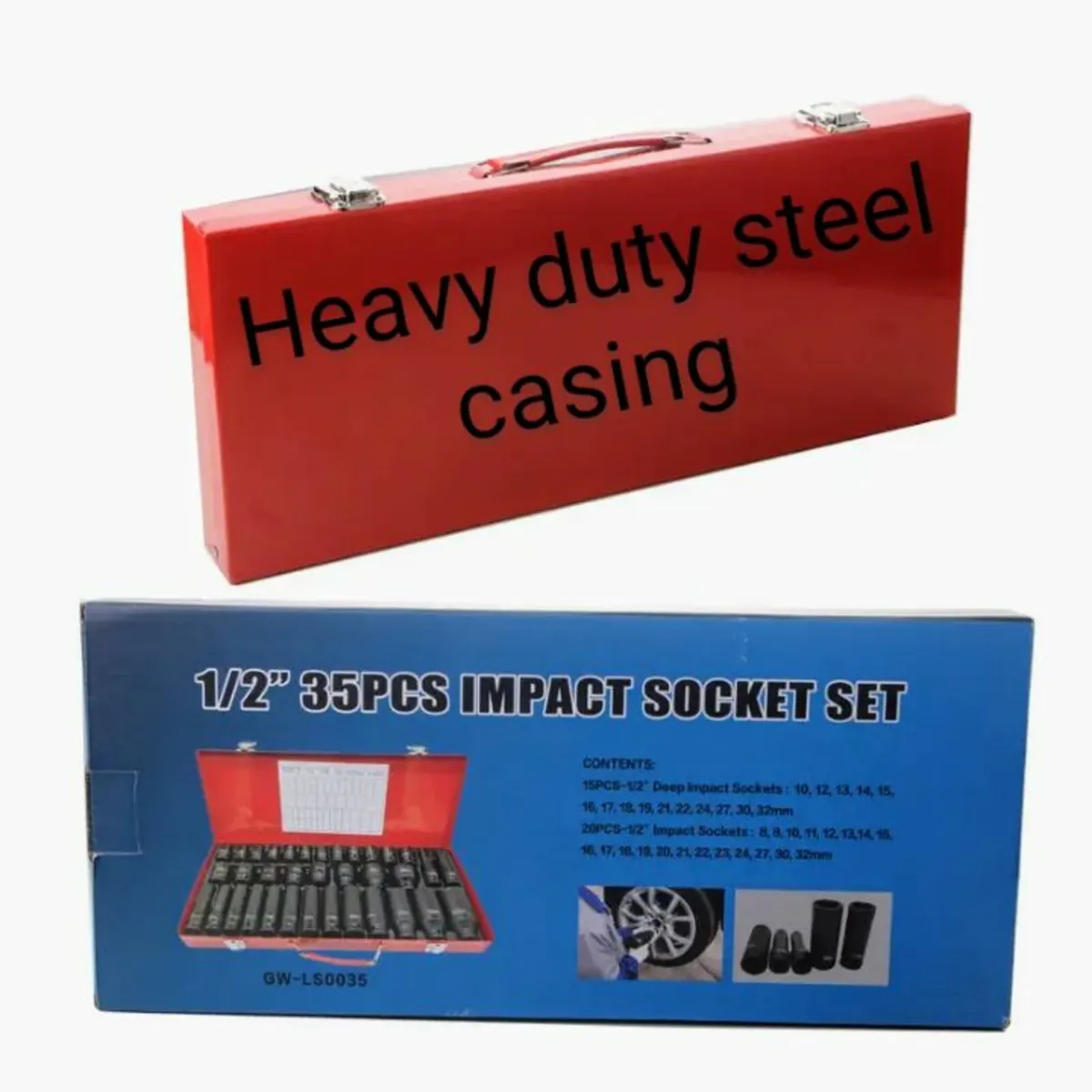 35 piece 1/2 inch impact socket set - Image 2