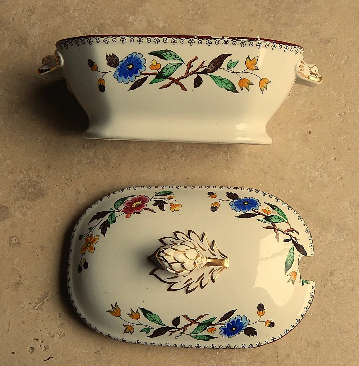 Spode Gilded Sauce Tureen and Stand - Image 4