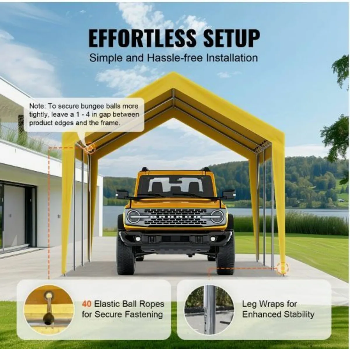 Carport Replacement Canopy Cover 10 x 20 ft - Image 4