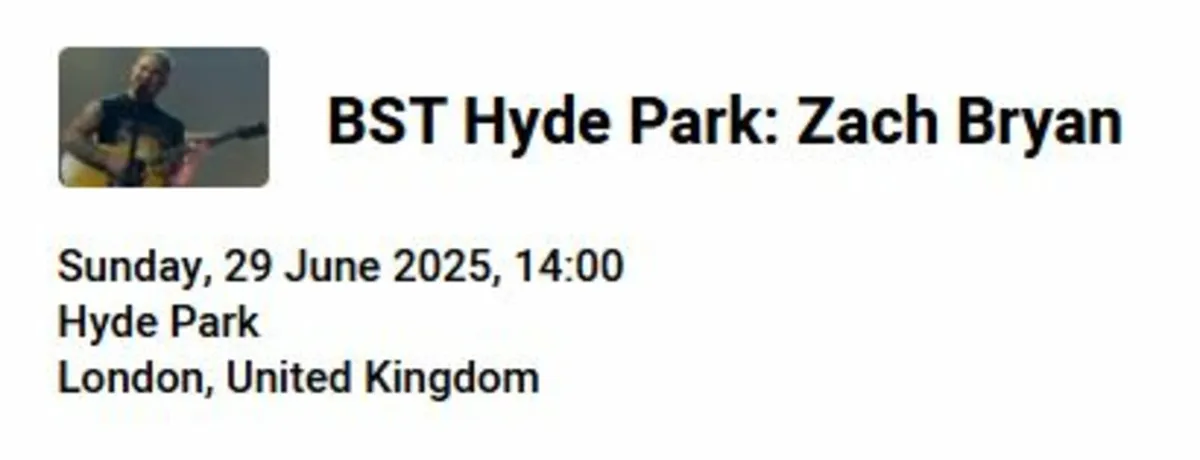 Zach Bryan Tickets-Hyde Park