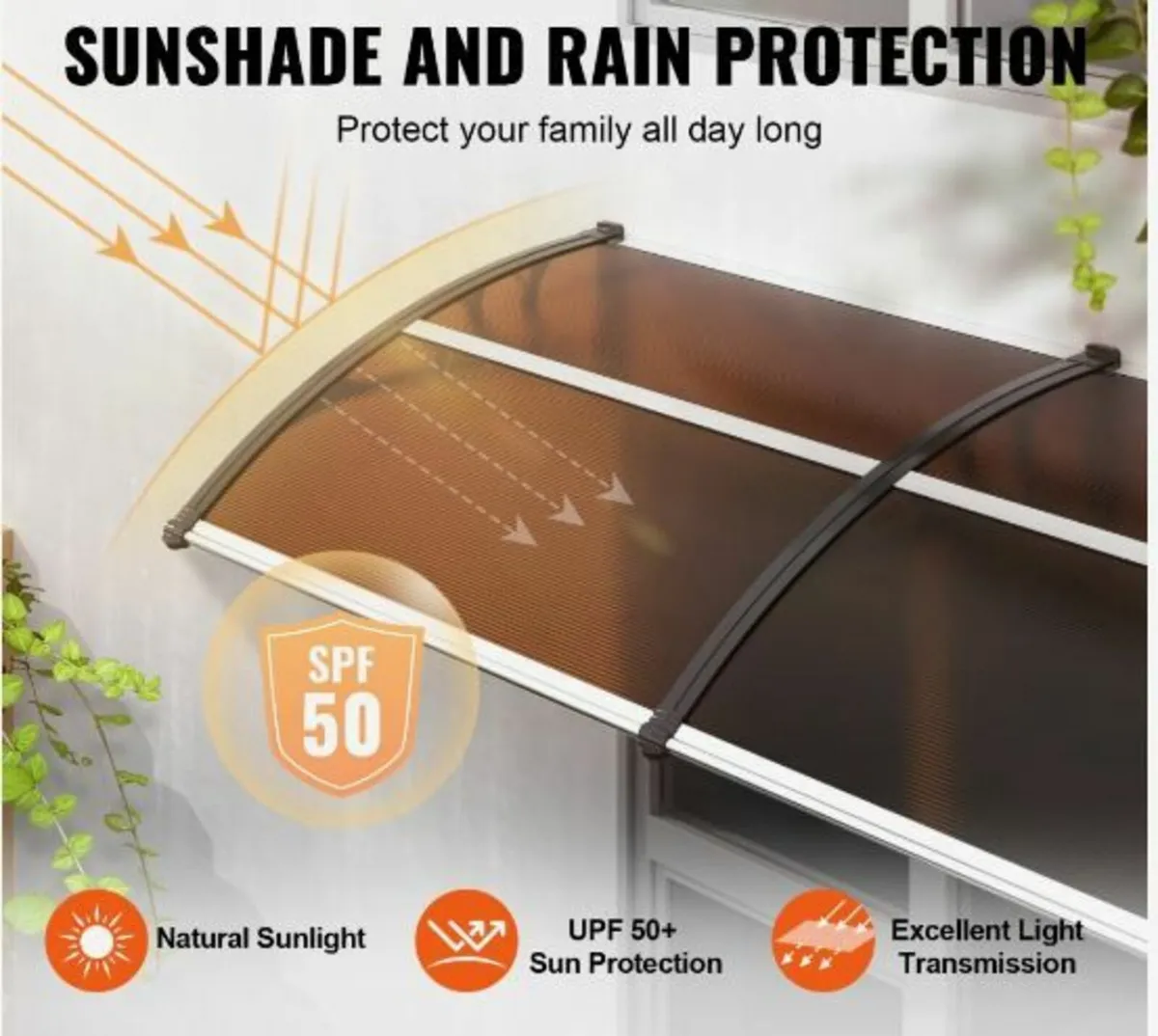 Window Door Awning Canopy 40" x 120", - Image 2