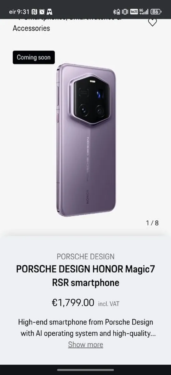 Honor magic 7 RSR. Porsche Design. 1TB. 24gb plus 24gb turbo Ram. Global/Euro model - Image 3