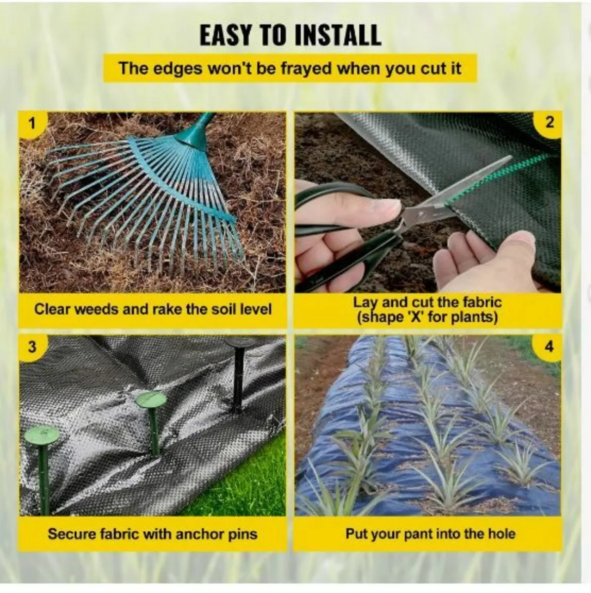 Weed Barrier, 5.8oz Landscape Fabric - Image 4