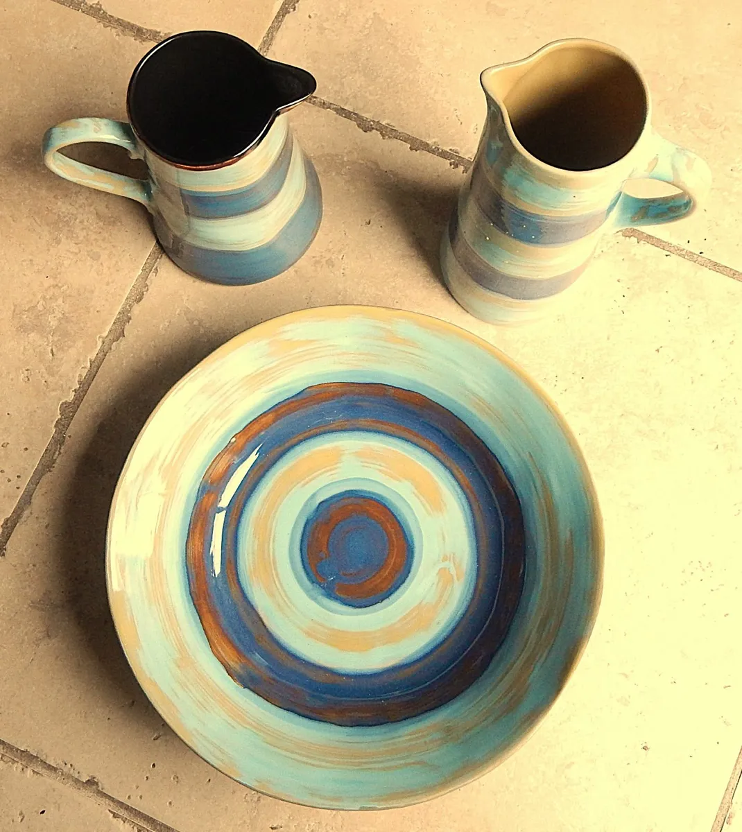 Studio Pottery Bowl and 2 Jugs - Image 2