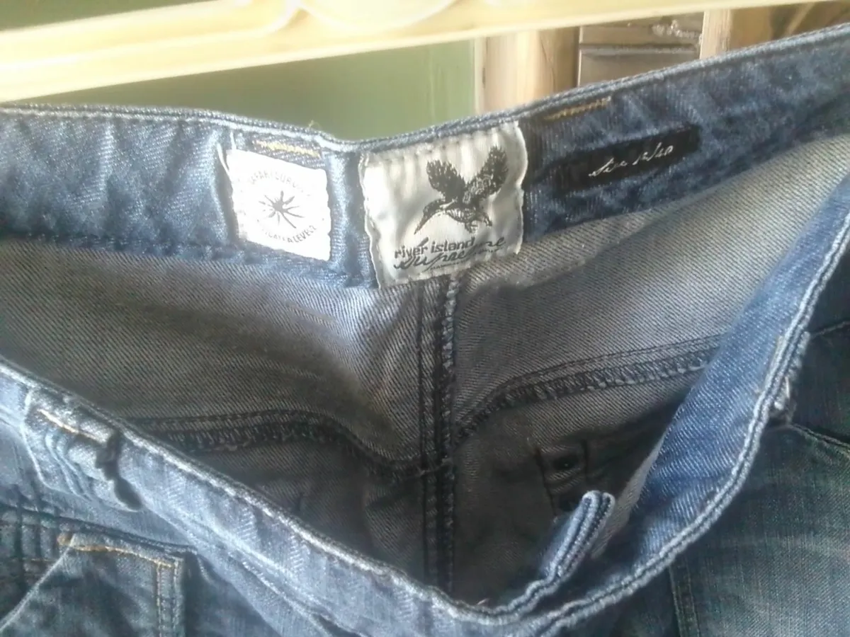 RIVER ISLAND WIDE LEG JEANS SIZE 14 NEW CONDITION - Image 2