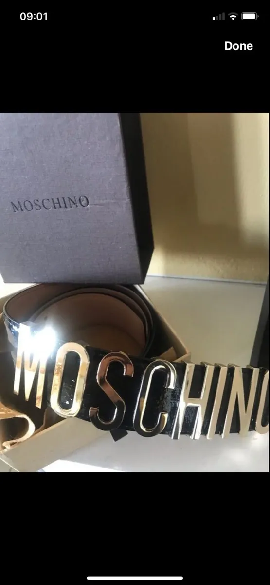 Moschino Logo Leather Belt - Image 2