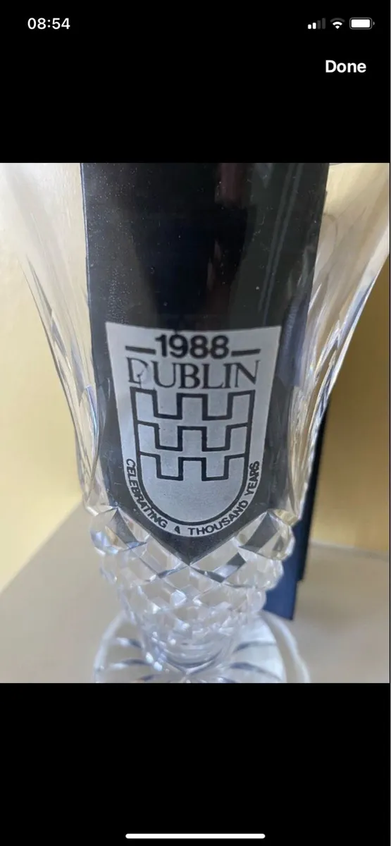Rare Dublin Millennium Crystal Vase - Image 1