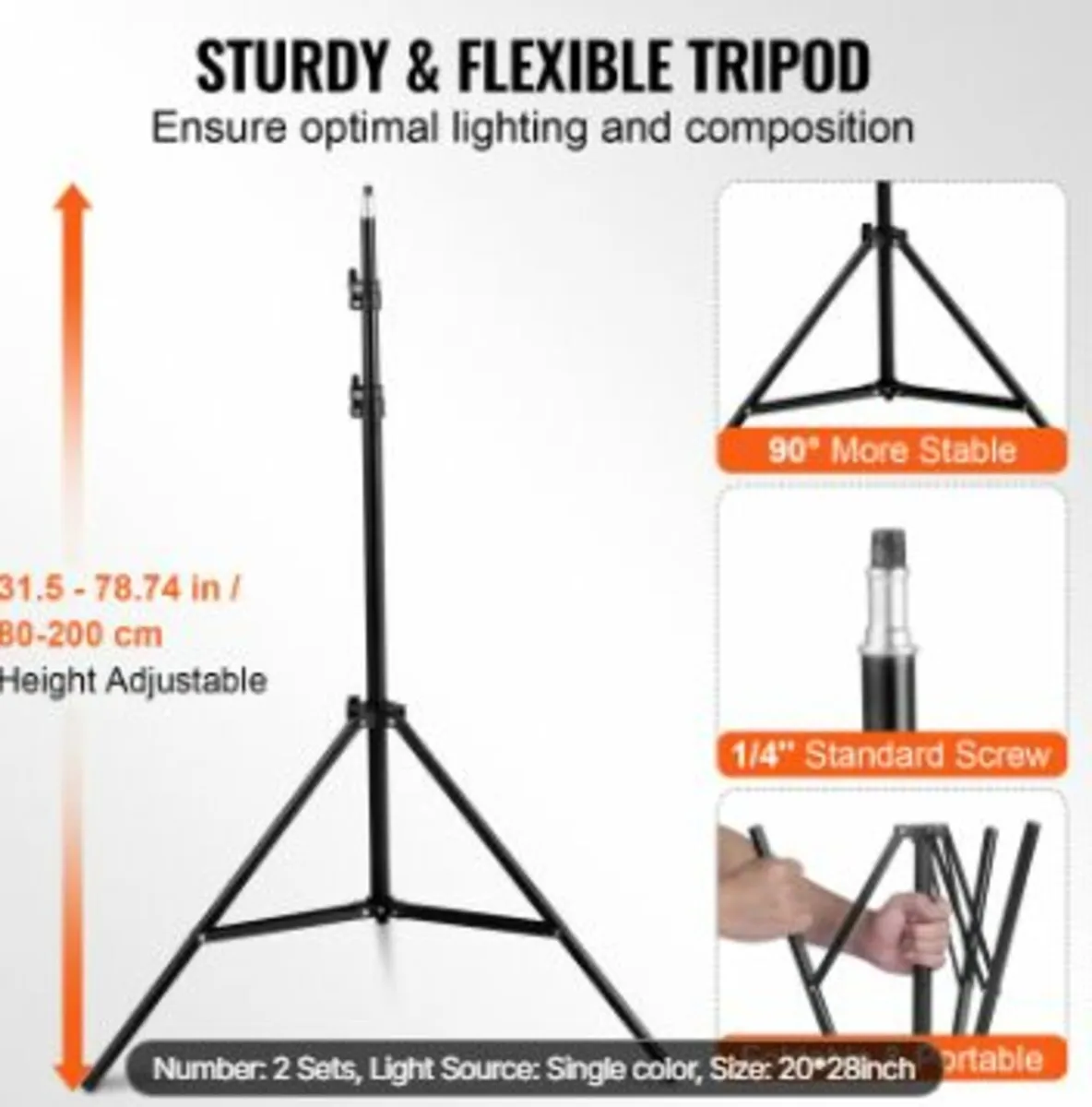 Softbox Lighting Kit 20 in x 28 in 30W 5500K LED - Image 3