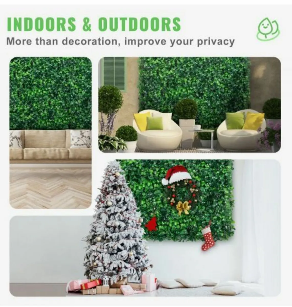 Artificial Boxwood Panel UV 24pcs - Image 4