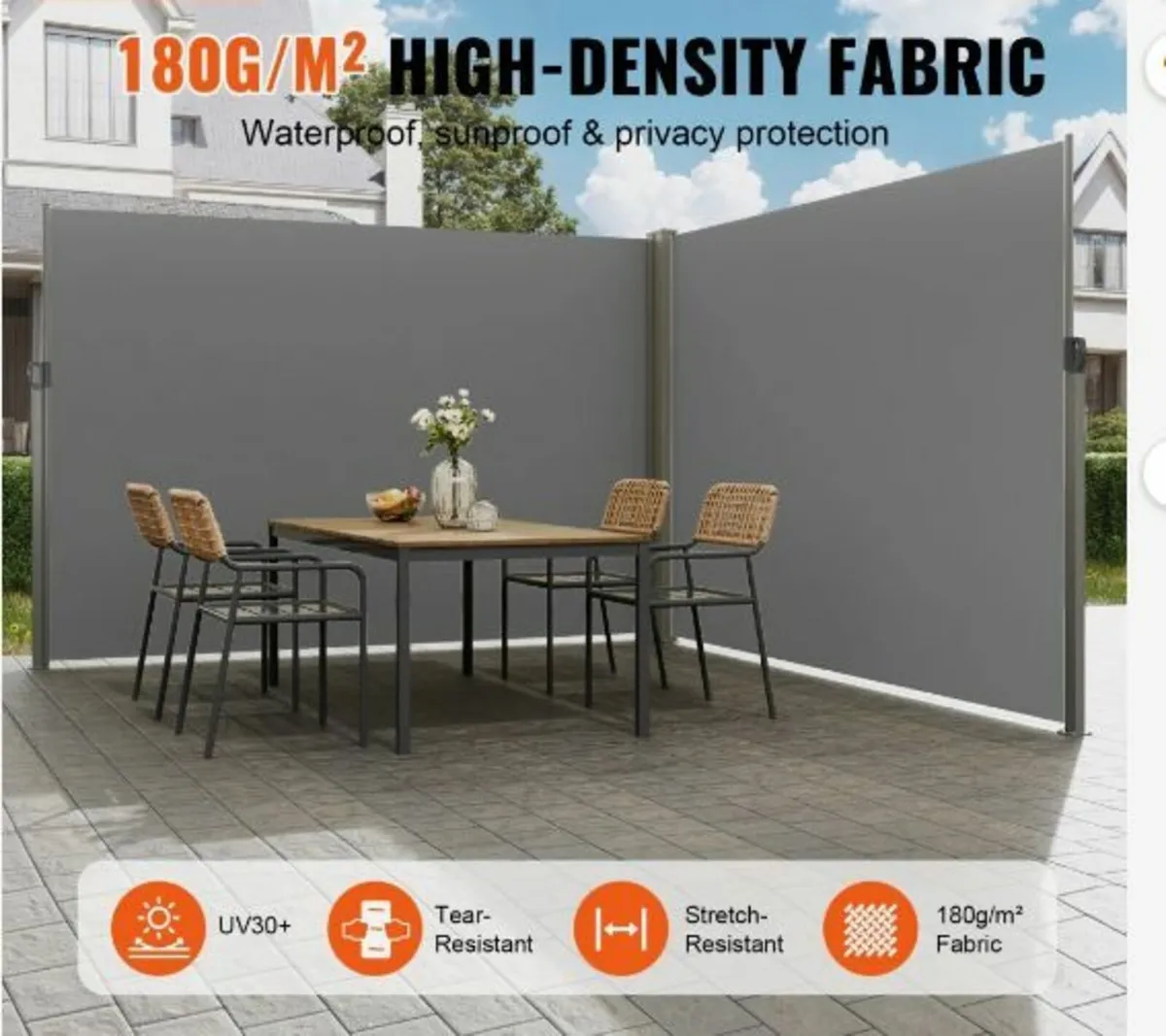 Retractable Side Awning, 79''x 236'' Outdoor - Image 3