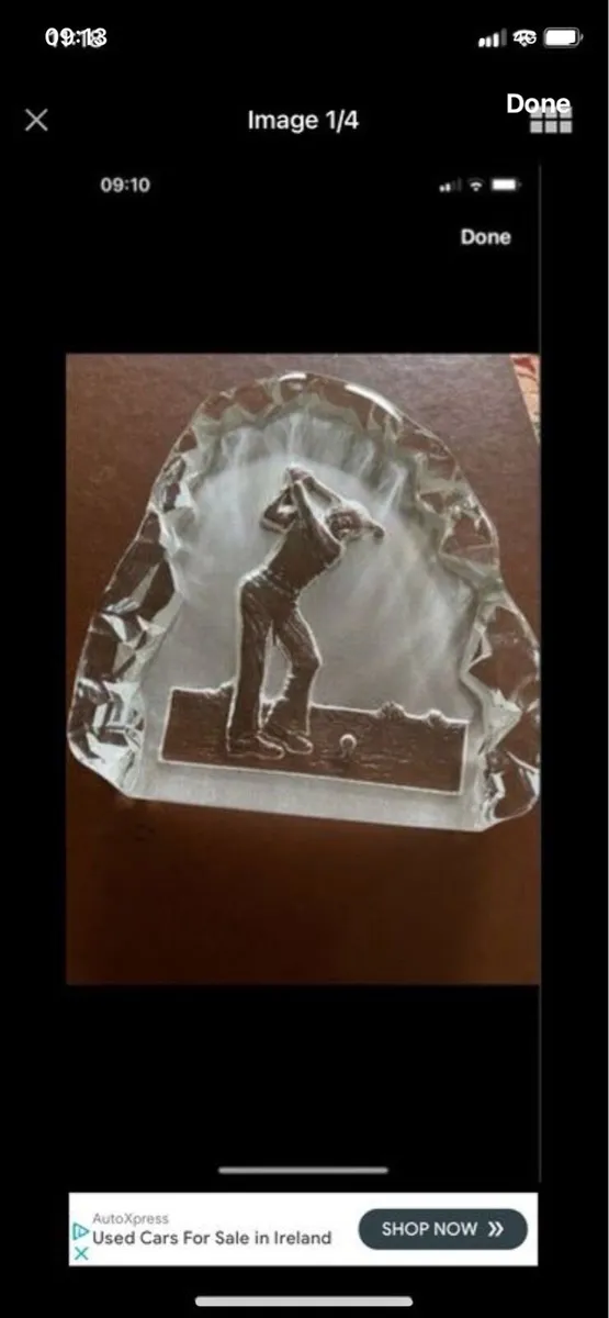 Nybro Glass Golfer - Image 1