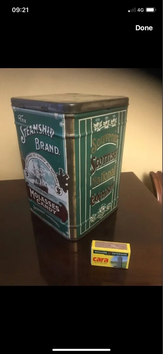 Vintage ‘The Steamship Brand’ Metal Box - Image 1